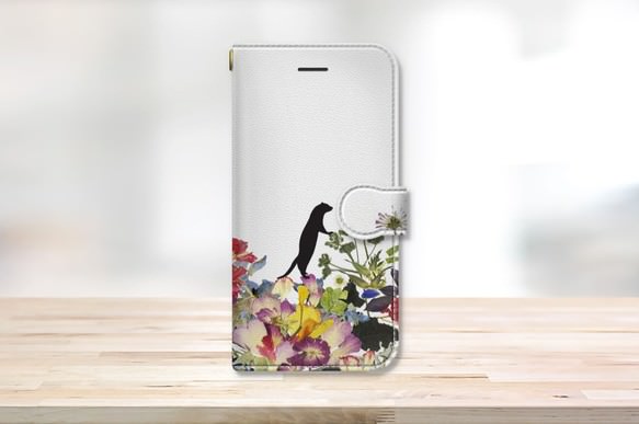 animalland フェレット 押し花デザイン スマフォケース